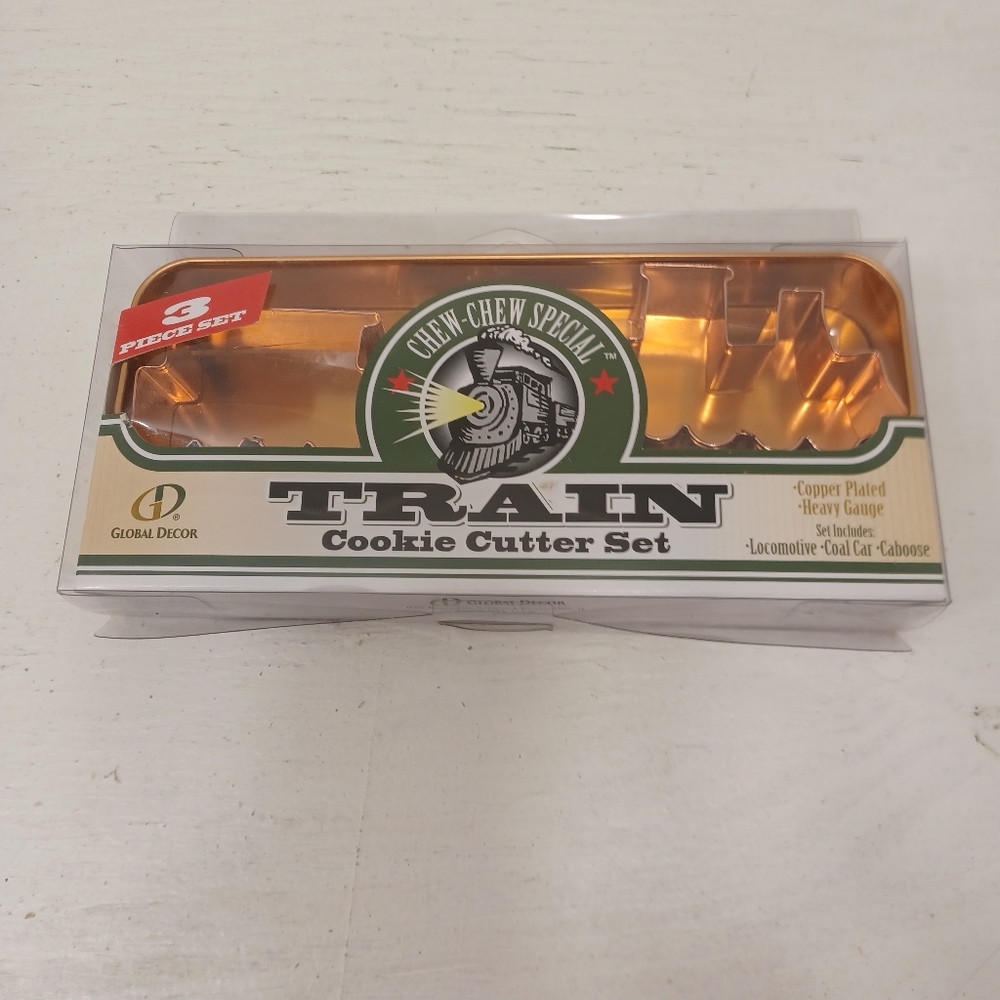Train cookie cutters set Global decor. 3 piece New